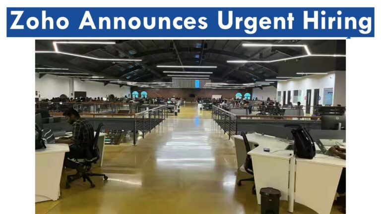 Zoho Announces Urgent Hiring